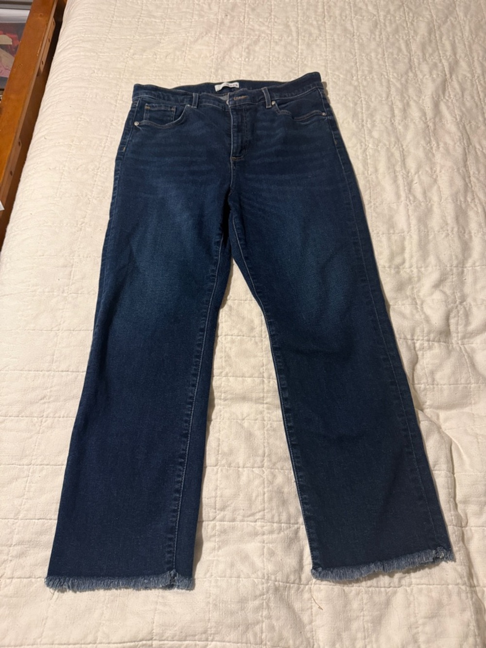 LOFT Dark Blue Cropped Ankle Jeans